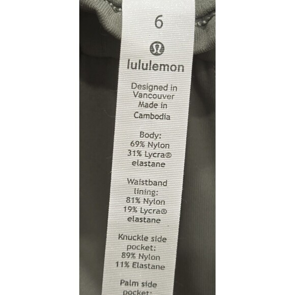Lululemon Keep Moving Pant Women's 6 Green High Rise Crop Elastic Waist - Picture 4 of 6